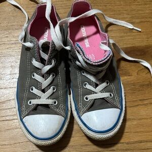 Converse Kids' Gray and Pink Sneakers